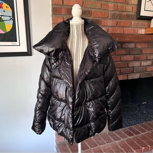 Rachel Parcell Puffer Jacket w/ Hood in Black Sz M - Picture 2 of 8